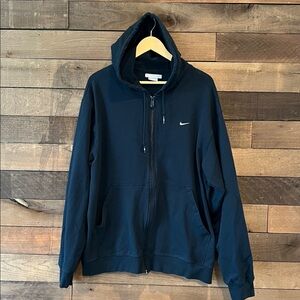Nike Men's Vintage Football Hooded Full Zip Sweatshirt in Black